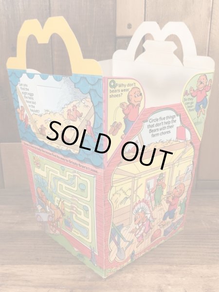 マクドナルドのベレンスティンベアーズのヴィンテージハッピーミールトイボックス