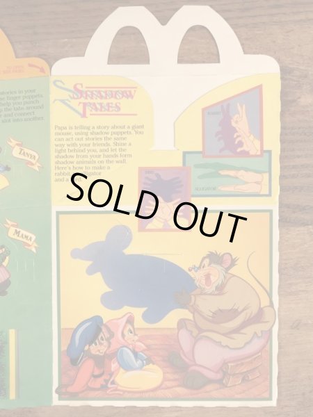 マクドナルドのアメリカ物語のヴィンテージハッピーミールトイボックス