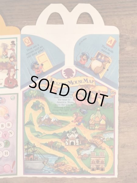 マクドナルドのアメリカ物語のヴィンテージハッピーミールトイボックス