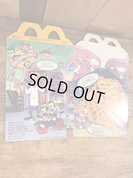 マクドナルドのアニマニアックスのヴィンテージハッピーミールトイボックス