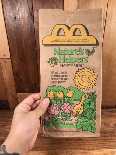 画像2: McDonald's “Nature's Helpers” Happy Meal Paper Bag　マクドナルド　ビンテージ　紙袋　ハッピーミール　90年代