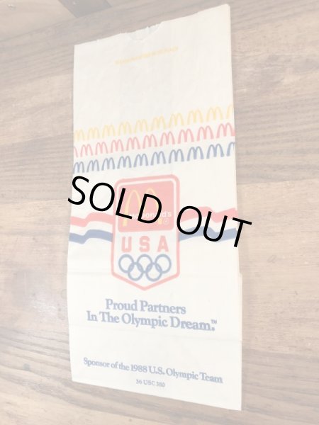 マクドナルドのUSAオリンピックのヴィンテージペーパーバッグ