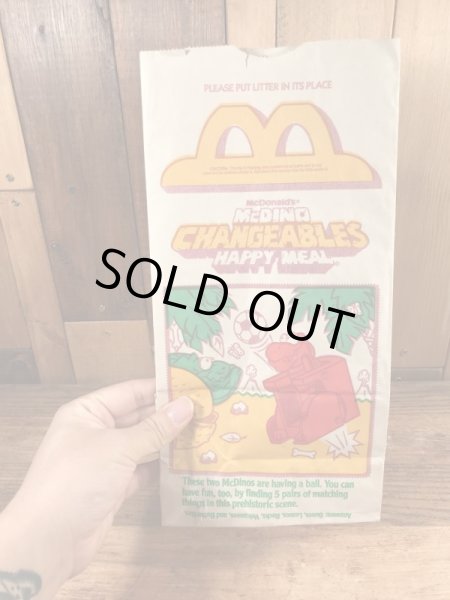 マクドナルドのMcDino Changeablesのヴィンテージペーパーバッグ