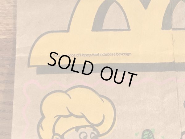マクドナルドのハッピーミールのヴィンテージペーパーバッグ