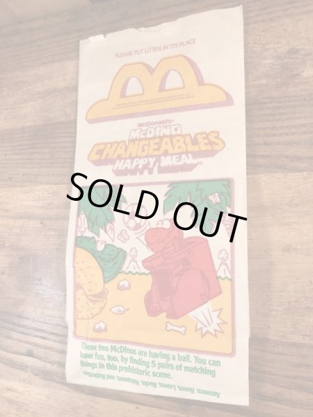 マクドナルドのMcDino Changeablesのヴィンテージペーパーバッグ
