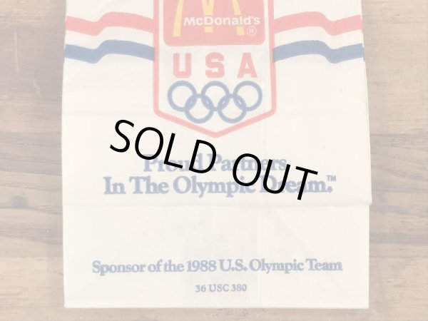 マクドナルドのUSAオリンピックのヴィンテージペーパーバッグ