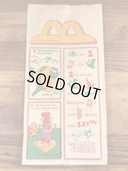 マクドナルドのMcDino Changeablesのヴィンテージペーパーバッグ