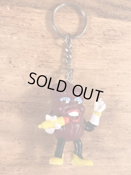 カリフォルニアレーズンのPVCフィギュアのビンテージキーホルダー