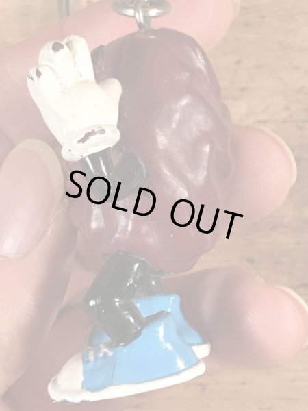 カリフォルニアレーズンのPVCフィギュアのビンテージキーホルダー