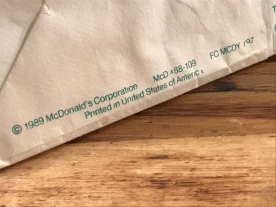 画像2: McDonald's “Little Gardener” Happy Meal Paper Bag　マクドナルド　ビンテージ　紙袋　ハッピーミール　80年代