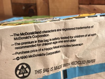 画像1: McDonald's “Circus” Happy Meal Paper Bag　マクドナルド　ビンテージ　紙袋　ハッピーミール　90年代