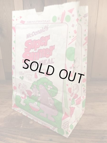 マクドナルドのハッピーミールのヴィンテージペーパーバッグ