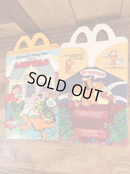 マクドナルドのガーフィールドのヴィンテージハッピーミールトイボックス
