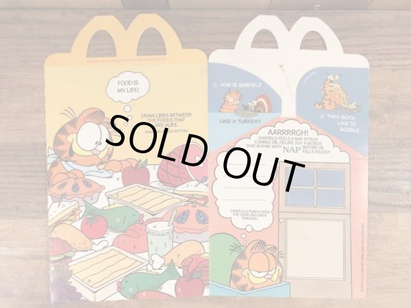 マクドナルドのガーフィールドのヴィンテージハッピーミールトイボックス