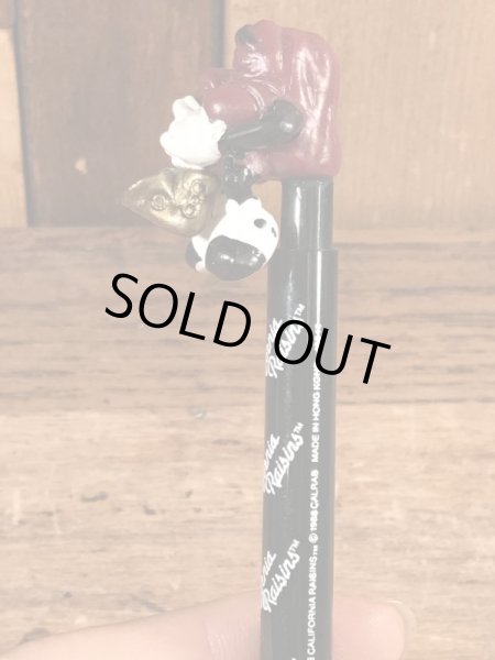 カリフォルニアレーズンのPVCフィギュアが付いたビンテージボールペン