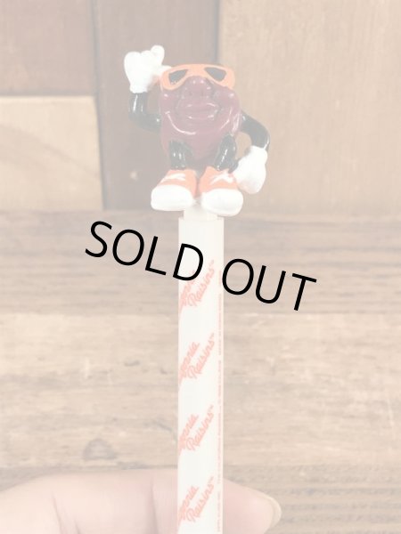 カリフォルニアレーズンのPVCフィギュアが付いたビンテージボールペン