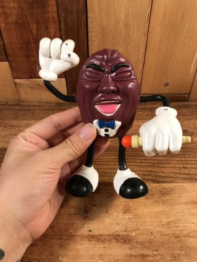 画像3: The California Raisins “Microphone Singer” Bendable PVC Figure　カリフォルニアレーズンズ　ビンテージ　ベンダブルフィギュア　くねくね人形　80年代