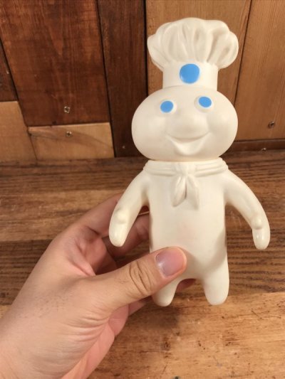 画像1: Pillsbury Doughboy “Poppin Fresh” Vinyl Doll　ドゥーボーイ　ビンテージ　ソフビドール　ポッピンフレッシュ　70年代