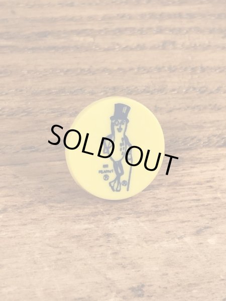 企業キャラクターのミスターピーナッツのビンテージプラスチックピン