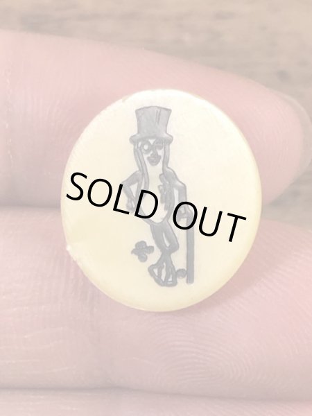 アドバタイジングキャラクターのミスターピーナッツのヴィンテージプラスチックピン