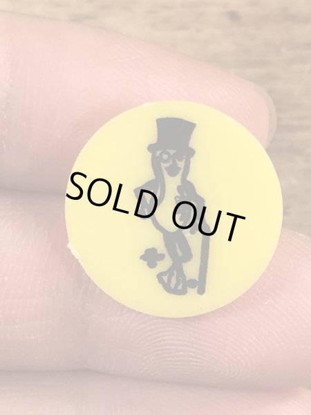 企業キャラクターのミスターピーナッツのビンテージプラスチックピン