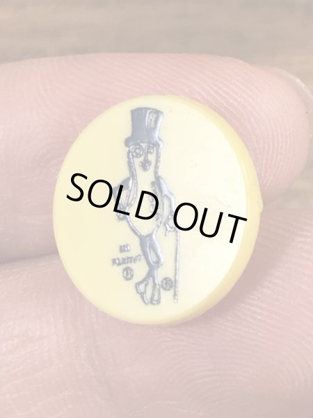 アドバタイジングキャラクターのミスターピーナッツのヴィンテージプラスチックピン