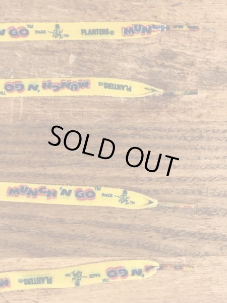 アドバタイジングキャラクターのミスターピーナッツのヴィンテージシューレース