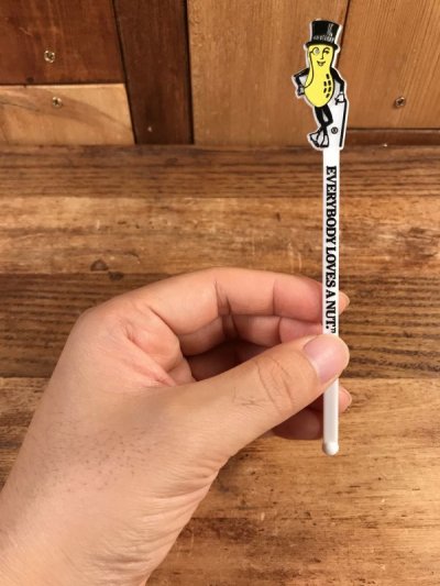 画像1: Planters Mr.Peanuts “Everybody Loves A Nut.” Swizzle Stick　ミスターピーナッツ　ビンテージ　マドラー　80〜90年代