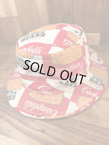 キャンベルスープの総柄のヴィンテージハット