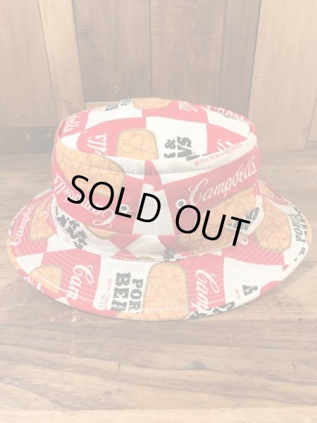 キャンベルスープの総柄のヴィンテージハット