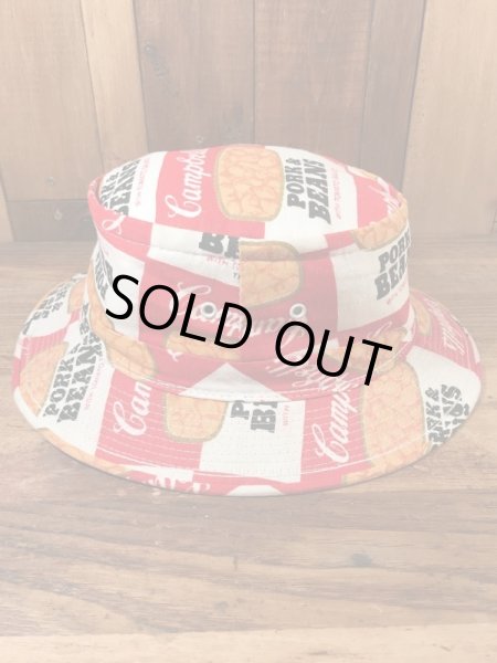 キャンベルスープの総柄のヴィンテージハット