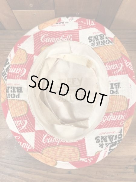 キャンベルスープの総柄のヴィンテージハット