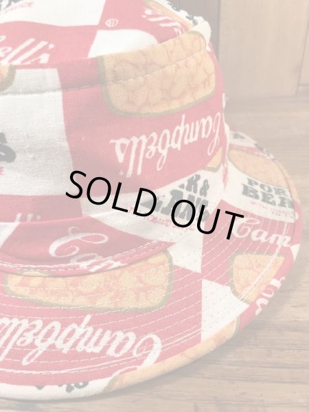 キャンベルスープの総柄のヴィンテージハット