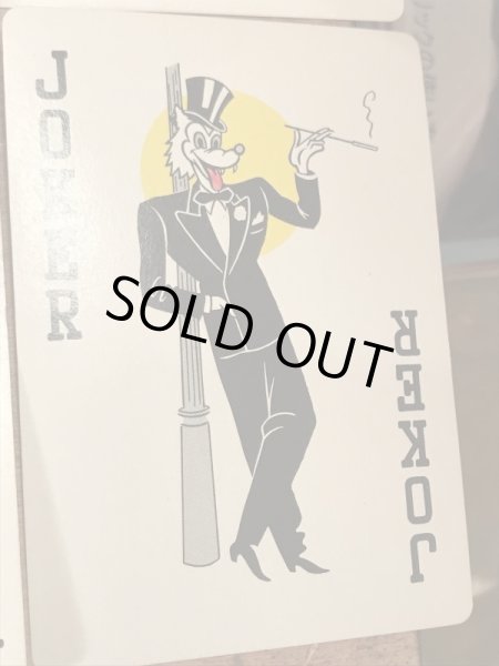 ウルフが表紙のピンナップガールのビンテージトランプ