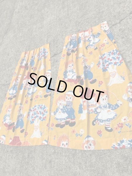 ラガディアン＆アンディの2枚組セットのビンテージカーテン