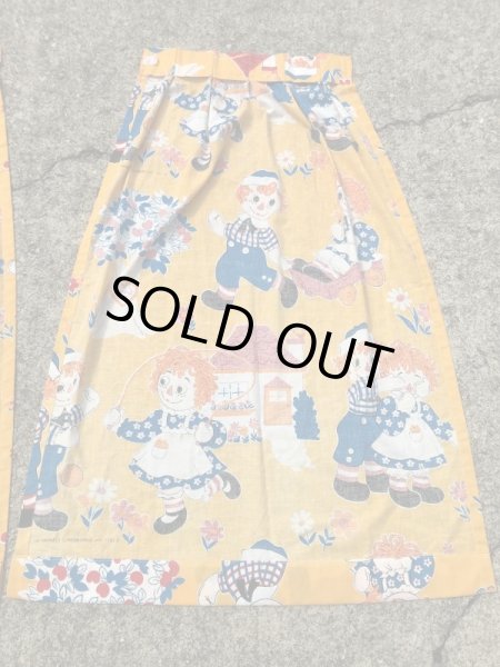 ラガディアン＆アンディの2枚組セットのビンテージカーテン