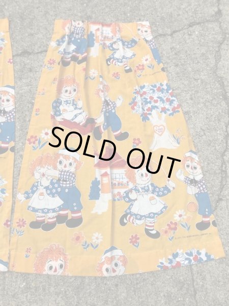 ラガディアン＆アンディの2枚組セットのビンテージカーテン