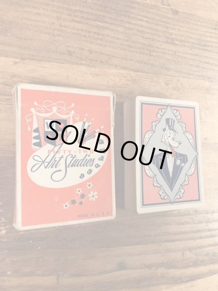 ウルフが表紙のピンナップガールのビンテージトランプ