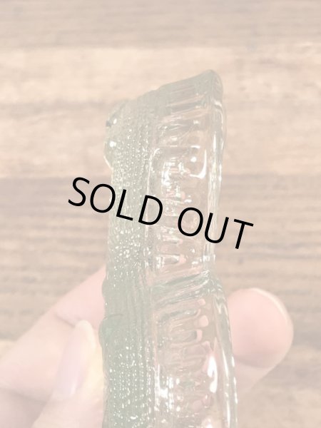 クローバーのガラス製のビンテージ灰皿