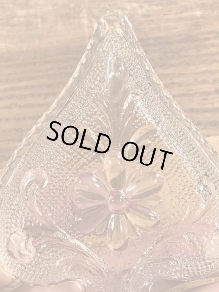 スペードの形のガラス製のビンテージ灰皿