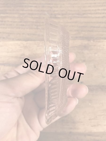 ハートの形のガラス製のビンテージ灰皿