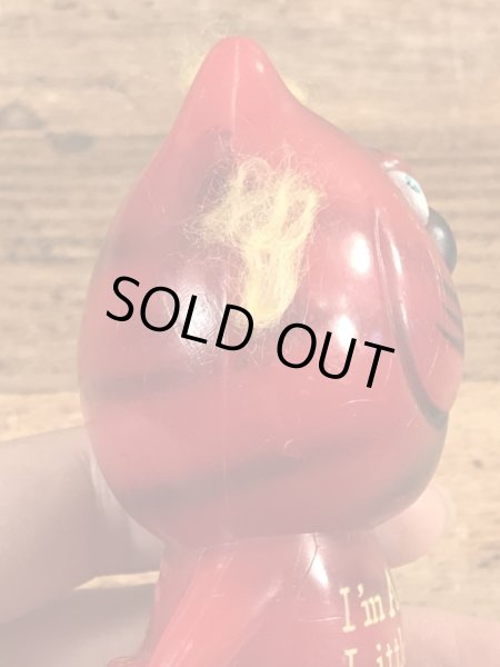 レッドデビルの猫のビンテージメッセージドール