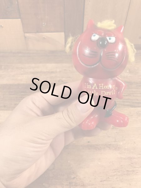 デビルキャットのシリスカルプのヴィンテージメッセージドール