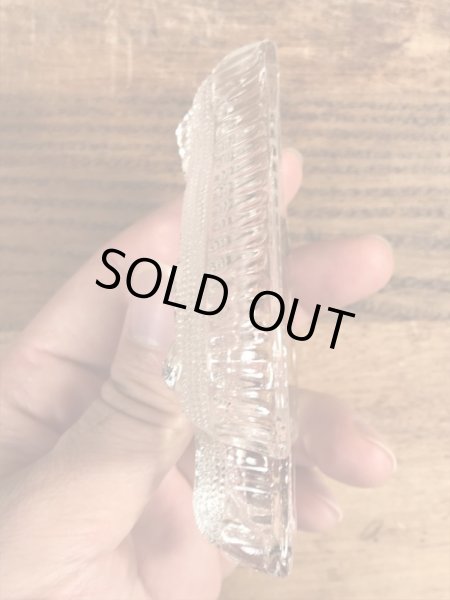 スペードの形のガラス製のビンテージ灰皿