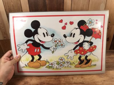 画像2: Disney “Mickey & Minnie Mouse” Vinyl Placemat　ミッキー&ミニーマウス　ビンテージ　ランチョンマット　プレースマット　70〜80年代