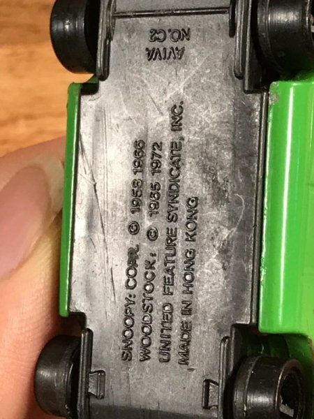 スヌーピーのウッドストックのビンテージミニカー