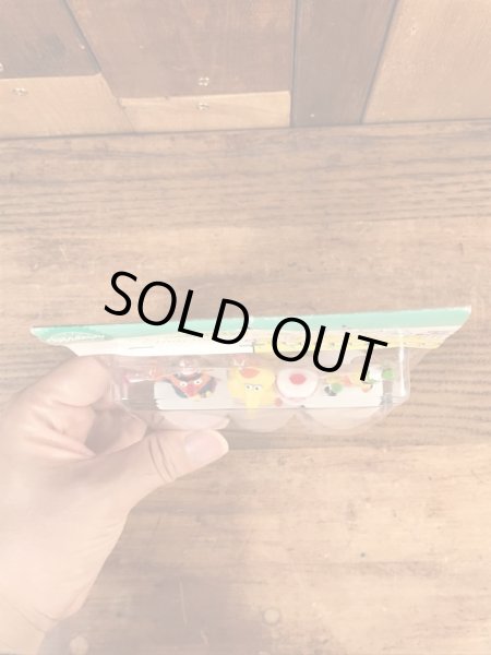 セサミストリートのブリスターセットのヴィンテージPVCフィギュア