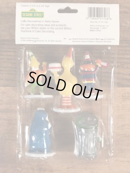セサミストリートのブリスターセットのヴィンテージPVCフィギュア