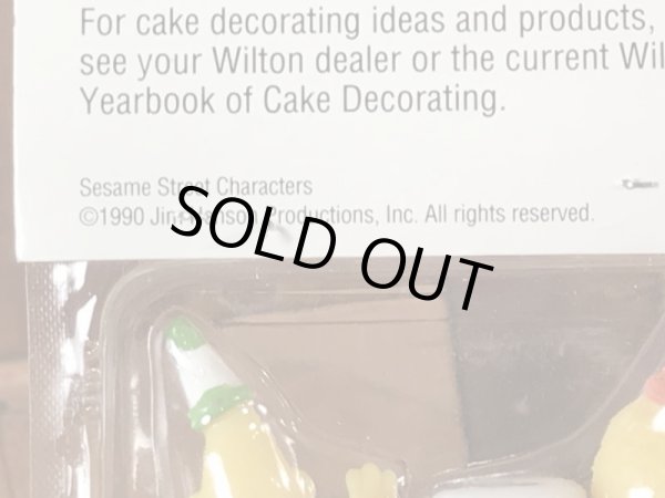 セサミストリートのブリスターセットのビンテージケーキデコレーション