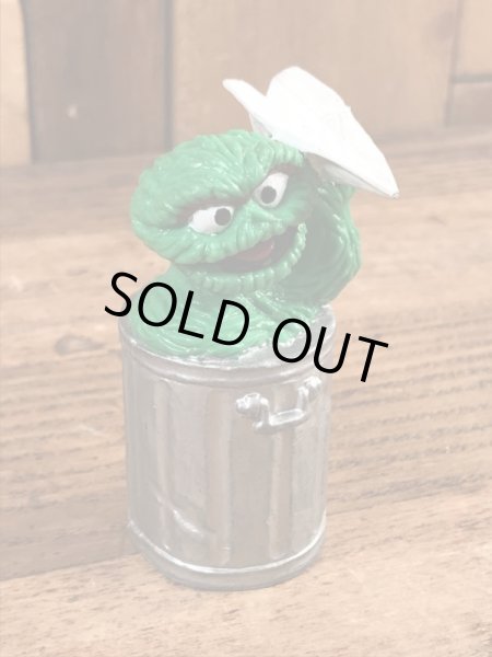 セサミストリートのオスカーのビンテージPVC製フィギュア